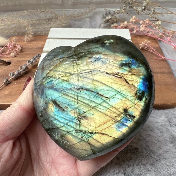 Beautiful Labradorite Heart - Picture 1 of 8
